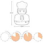 RB189 Mini Chef Timer Kitchen Machinery Reminder Learning Time Manager, Style Random Delivery - Image 4