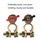 1 Pair T018 Automobile General Brass Battery Clamp Battery Connector Cable Connector - Image 2