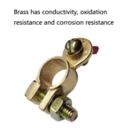 1 Pair T018 Automobile General Brass Battery Clamp Battery Connector Cable Connector - Image 5