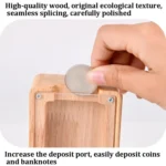 Wooden English Alphabet Piggy Bank Transparent Acrylic Piggy Bank - Image 3