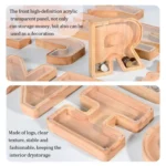 Wooden English Alphabet Piggy Bank Transparent Acrylic Piggy Bank - Image 4
