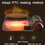 Gas Stove Shape Warming Cup Mat Desktop Heating Constant Temperature Timing Water Cup Heating Base,CN Plug - Image 3