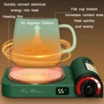 Gas Stove Shape Warming Cup Mat Desktop Heating Constant Temperature Timing Water Cup Heating Base,CN Plug - Image 4