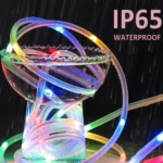 Holiday Party Decoration Tube String Lights LED Garden Decoration Casing Light with Remote Control, Spec: - Image 2