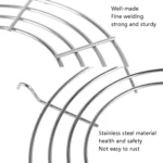 Semi-Circular Stainless Steel Drain Rack Kitchen Steamed Vegetables Rack, Size: Large 30cm - Image 3