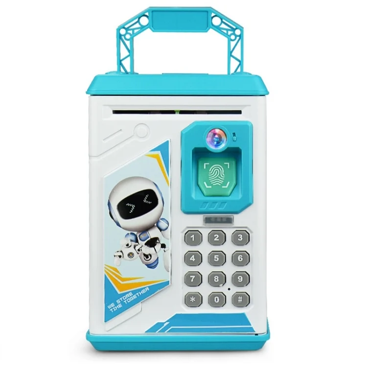 TBD0599957401.webp Children Cartoon Simulation Human Face Fingerprint Music Chinese British Switch Piggy Bank, Specification: - Image 1