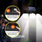 TG-TY075 Solar 3-Head Rotatable Wall Light Body Sensation Outdoor Waterproof Garden Light, Style: - Image 6