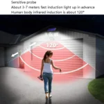 TG-TY085 Solar 4-Head Rotatable Wall Light with Remote Control Body Sensing Outdoor Waterproof Garden Lamp, Style: - Image 4