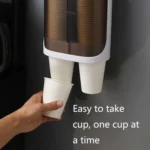 Wall-Mounted Disposable Cup Remover Punch-Free Cup Holder Home Office Convenient Cup Holder - Image 5