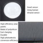 Solar 3-Sides Floodlit Motion Sensing Wall Light Outdoor Garden Corridor Street Light - Image 6