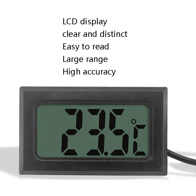 TBD0600405101_B4.webp Fish Tank Digital Thermometer Waterproof Probe Electronic Measuring Thermometer, Line Length: 5m (Black) - Image 5