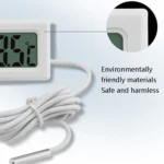 Fish Tank Digital Thermometer Waterproof Probe Electronic Measuring Thermometer, Line Length: 5m (Black) - Image 6