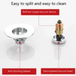 Copper Wash Basin Leaking Plug Push-Type Leaking Plug - Image 7