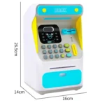 8010 Simulated Face Recognition ATM Machine Piggy Bank Password Automatic Rolling Money Safe Piggy Bank,Style: - Image 3