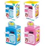 8001 Fingerprint Sensor Unlock ATM Piggy Bank Automatic Rolling Money Simulation Password Safe Toy - Image 2