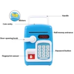 8001 Fingerprint Sensor Unlock ATM Piggy Bank Automatic Rolling Money Simulation Password Safe Toy - Image 5