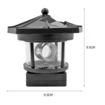 Outdoor Waterproof LED Solar Rotating Lighthouse Garden Decoration Induction Landscape Light - Image 3