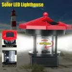 Outdoor Waterproof LED Solar Rotating Lighthouse Garden Decoration Induction Landscape Light - Image 5