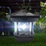 Outdoor Waterproof LED Solar Rotating Lighthouse Garden Decoration Induction Landscape Light - Image 6