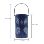 Outdoor Garden Solar LED Wrought Iron Hollow Portable Light - Image 3