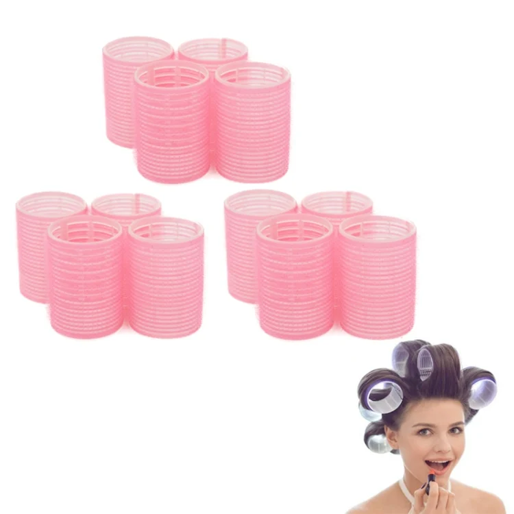 12 PCS/Set Self-Adhesive Curling Iron Hair Core Fluffy Hairdressing Tool,Random Colour Delivery