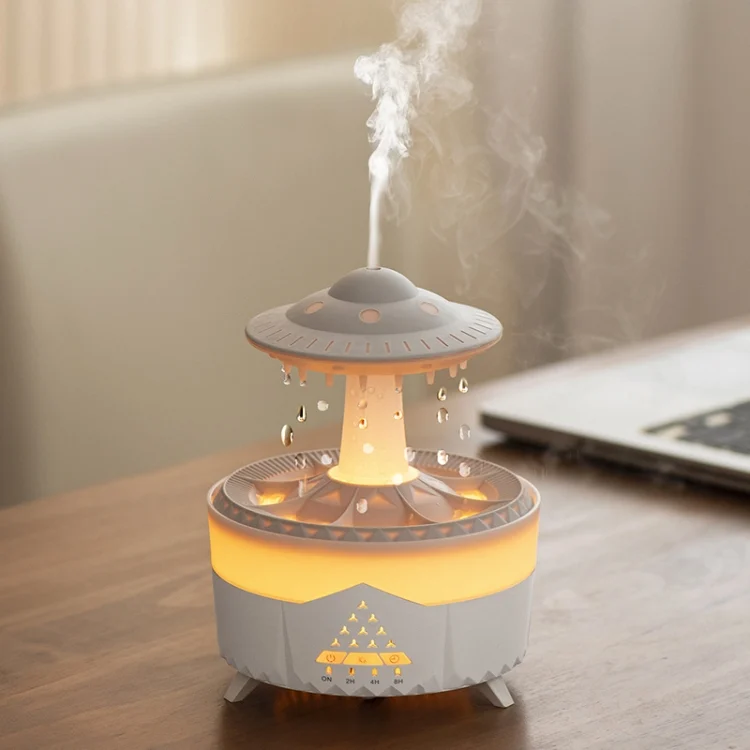 TBD0600669301A.webp UFO Water Drop Aromatherapy Humidifier Home Desktop Silent Remote Control Diffuser - Image 1
