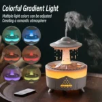 UFO Water Drop Aromatherapy Humidifier Home Desktop Silent Remote Control Diffuser - Image 7