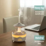 UFO Water Drop Aromatherapy Humidifier Home Desktop Silent Remote Control Diffuser - Image 9