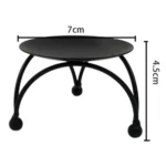Geometric Three-Dimensional Round Wrought Iron Candle Holder Desktop Ornaments - Image 5