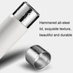 316 Stainless Steel Hammered Lid Thermos Coffee Cup with Tea Filter - Image 5