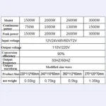 LCD Smart Home Car Inverter 12V To 220V Power Converter - Image 6