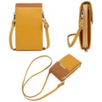 8521 PU Leather Ladies Shoulder Diagonal Bag Large Capacity Mobile Phone Bag - Image 4
