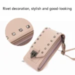 F835 Rivet Diamond Mobile Phone Bag Ladies Shoulder Diagonal Bag - Image 6