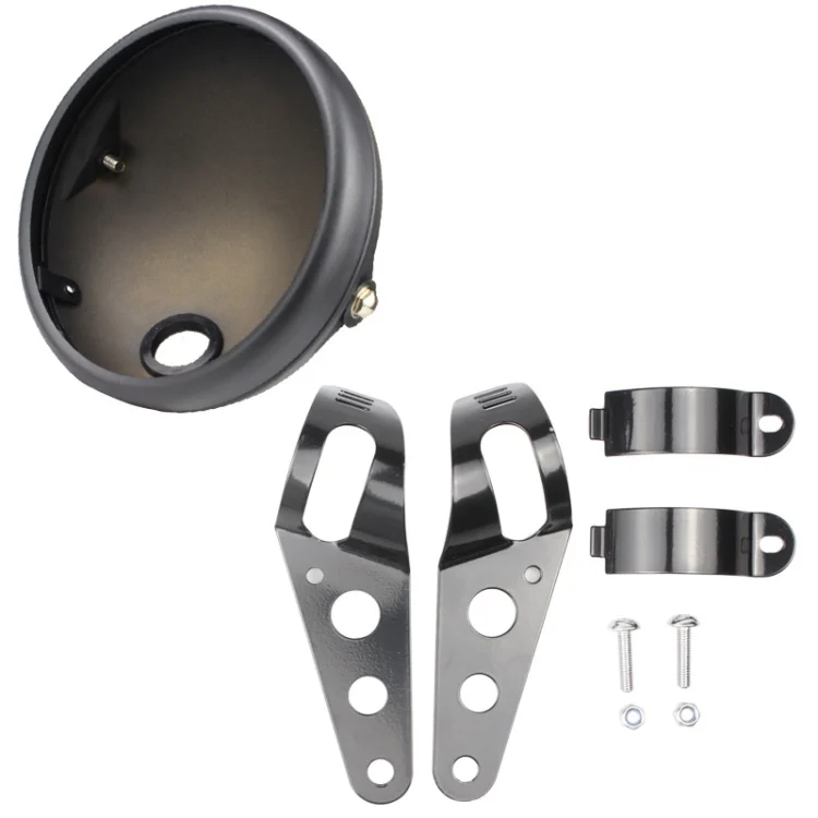 TBD06010573_1.webp Motorcycle Headlights Rear Shell 7 Inch Front Headlight Modified Protection Lamp Housing - Image 2