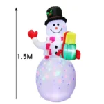 Santa Claus Christmas Tree Snowman Inflatable LED Luminous Christmas Ornaments, - Image 7
