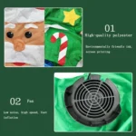 Santa Claus Christmas Tree Snowman Inflatable LED Luminous Christmas Ornaments, - Image 2