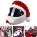 Motorcycle Helmet Christmas Hat Outdoor Crazy Funny Santa Helmet Cover - Image 4