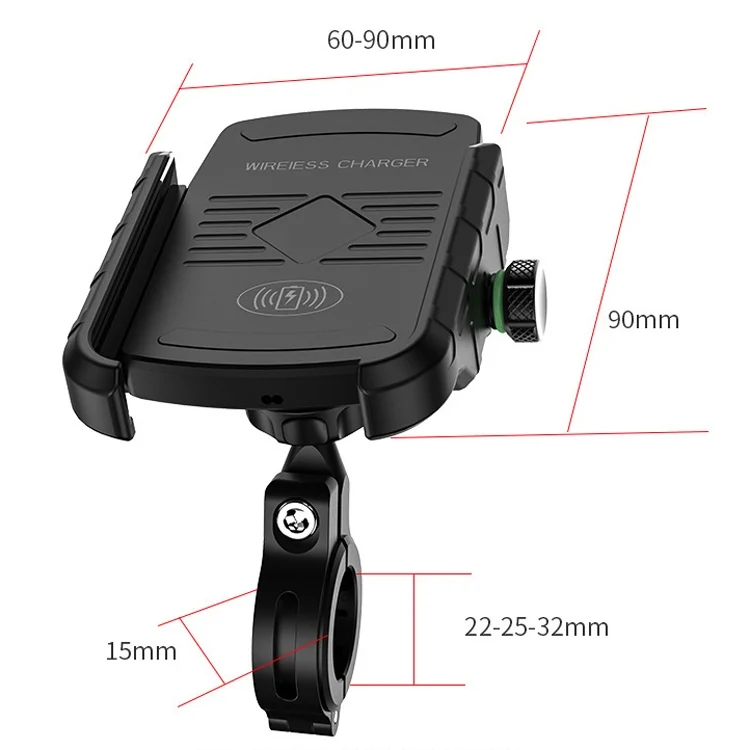 TBD0601608401_B2.webp M9 Motorcycle Wireless Charging Mobile Phone Bracket 15W Fast Charging Mobile Phone Navigation Bracket - Image 3