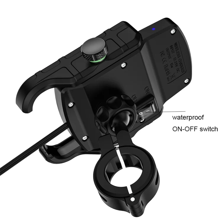 TBD0601608401_B3.webp M9 Motorcycle Wireless Charging Mobile Phone Bracket 15W Fast Charging Mobile Phone Navigation Bracket - Image 4