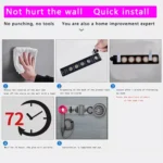 JD01 Punch-Free Hange Acrylic Hair Dryer Storage Bracket For Dyson Hair Dryer - Image 5