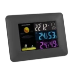 Multifunctional Indoor And Outdoor Temperature And Humidity Meter Colorful Screen Weather Clock