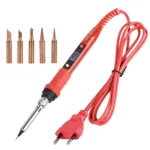 Metallic LCD Temperature Regulating Soldering Iron And Soldering Iron Tip Set Electric Soldering Iron Welding Tool - Image 7