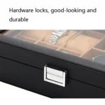 6+3 PU Watch Glasses Case Carbon Fiber PU Skin Watch Box Sunglasses Box - Image 5