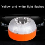 V16 Car LED White Emergency Warning Light Strong Magnetic Induction Flashing Light - Image 2