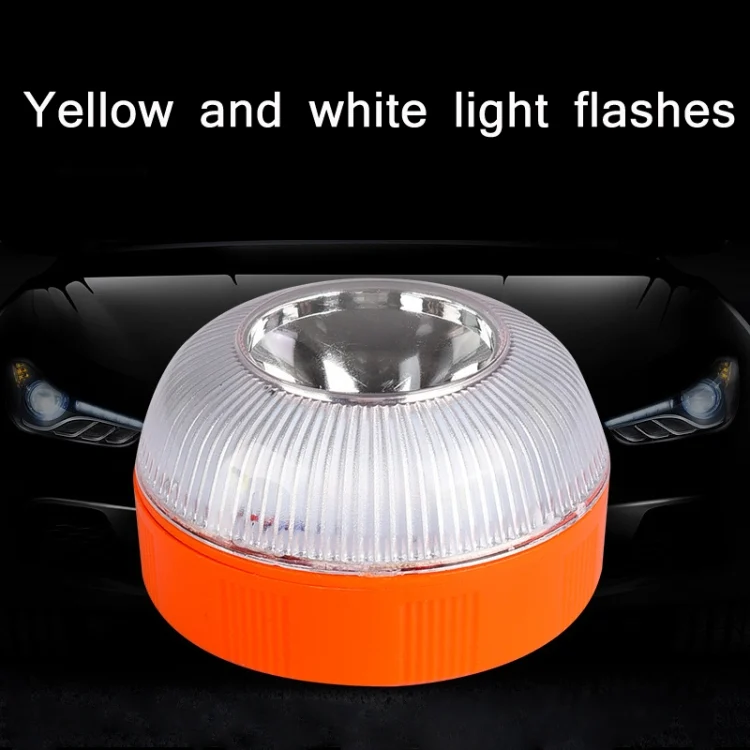 TBD06016323_1.webp V16 Car LED White Emergency Warning Light Strong Magnetic Induction Flashing Light - Image 2