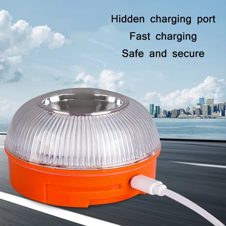 TBD06016323_3.webp V16 Car LED White Emergency Warning Light Strong Magnetic Induction Flashing Light - Image 4