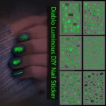 10 PCS Waterproof Sweat Proof Environmental Luminous DIY Nail Stickers - Image 5