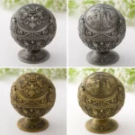 Retro Metal Spherical Ashtray With Lid Home Living Room Decoration Ornaments - Image 5