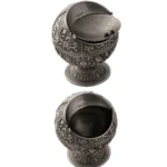 Retro Metal Spherical Ashtray With Lid Home Living Room Decoration Ornaments - Image 4
