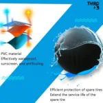 PVC Tire Cover Waterproof and Dust-proof Car Spare Tire Cover, Size: - Image 4